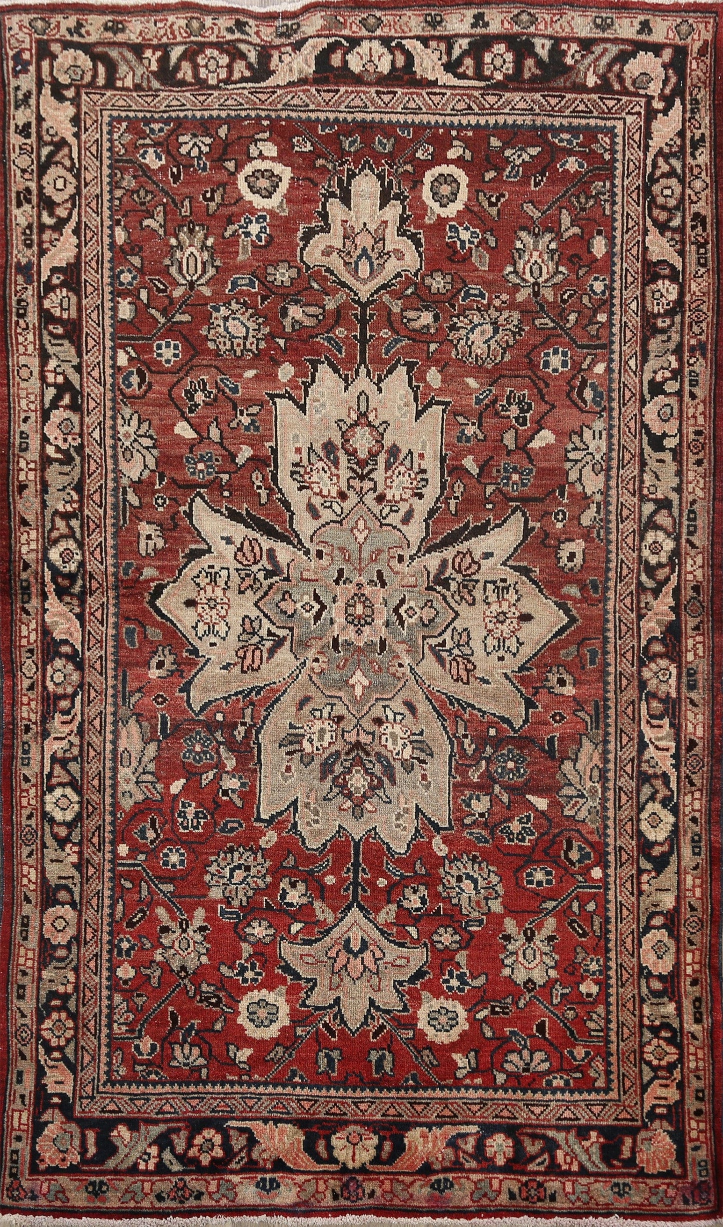 Floral Mahal Persian Area Rug 4x7