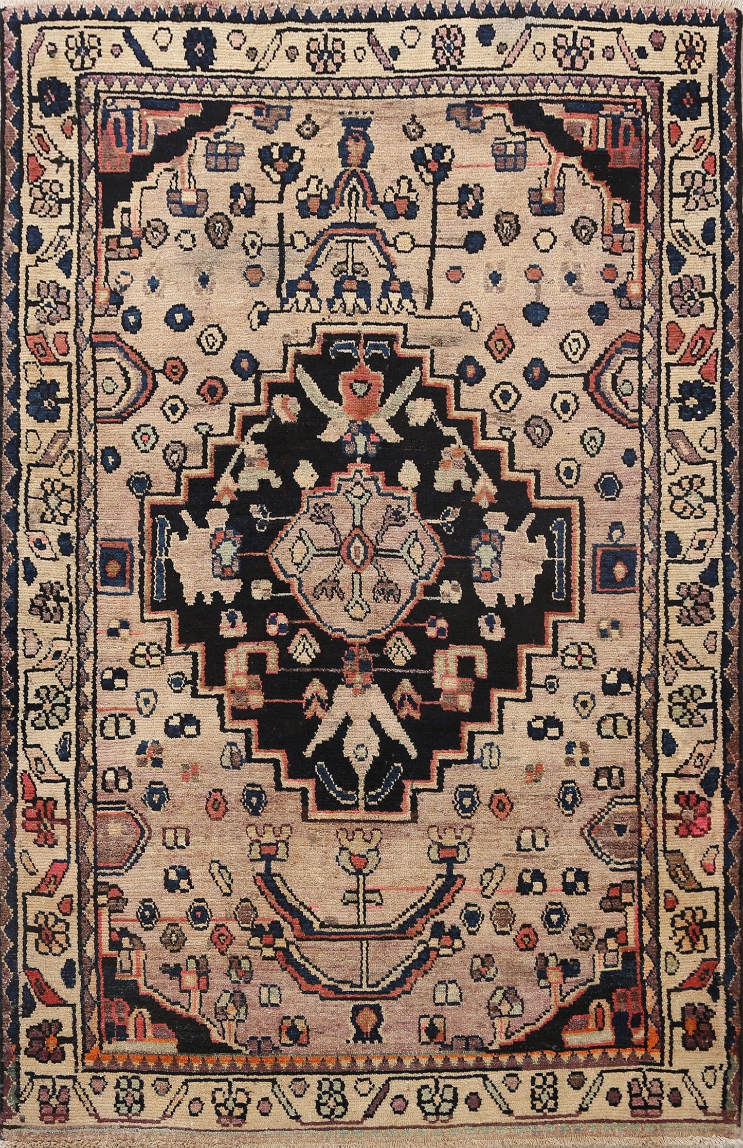 Geometric Bakhtiari Persian Area Rug 5x7