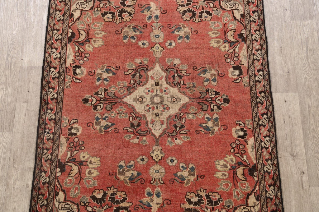 Antique Floral Mahal Persian Area Rug 4x6