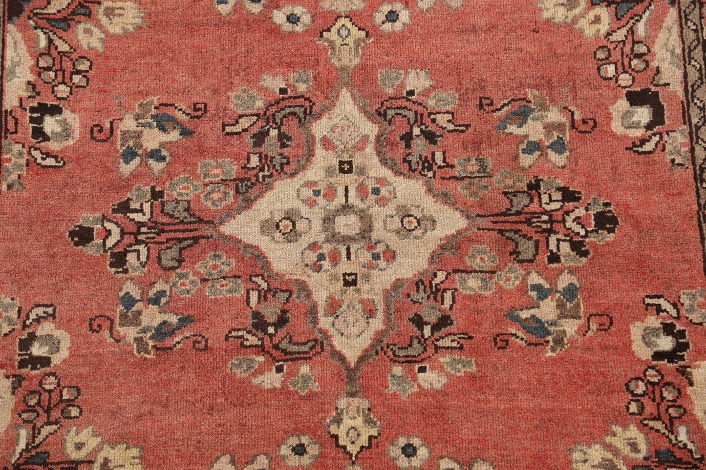 Antique Floral Mahal Persian Area Rug 4x6