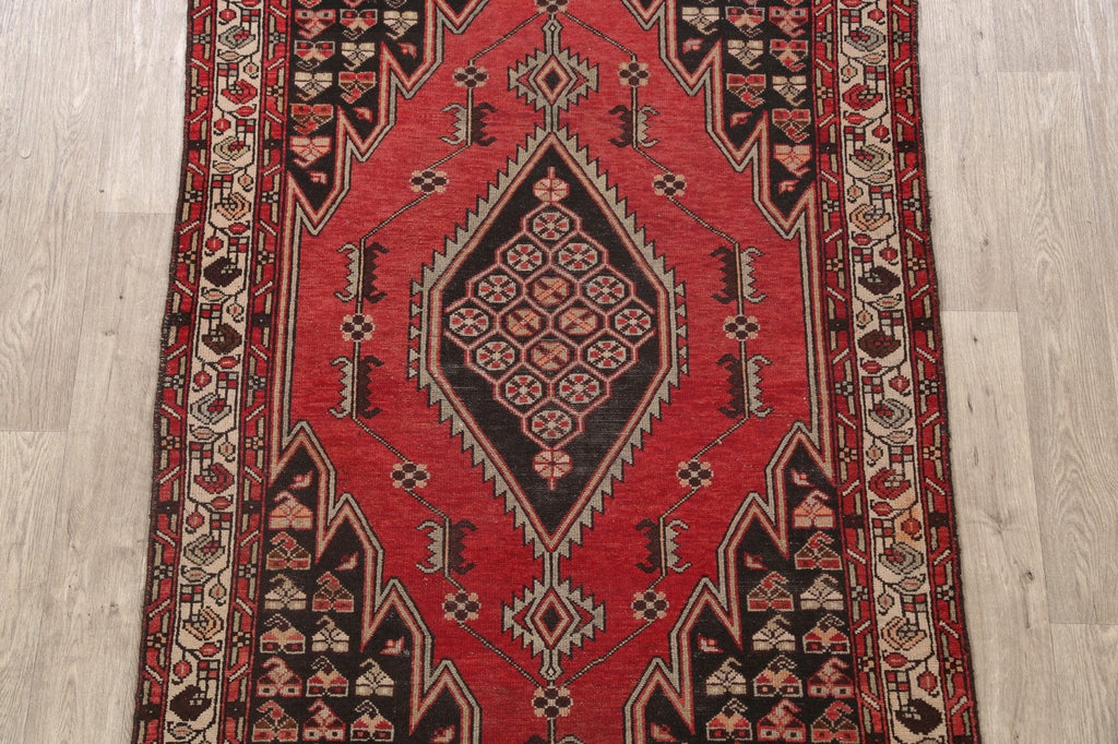 Antique Tribal Hamedan Persian Area Rug 4x7