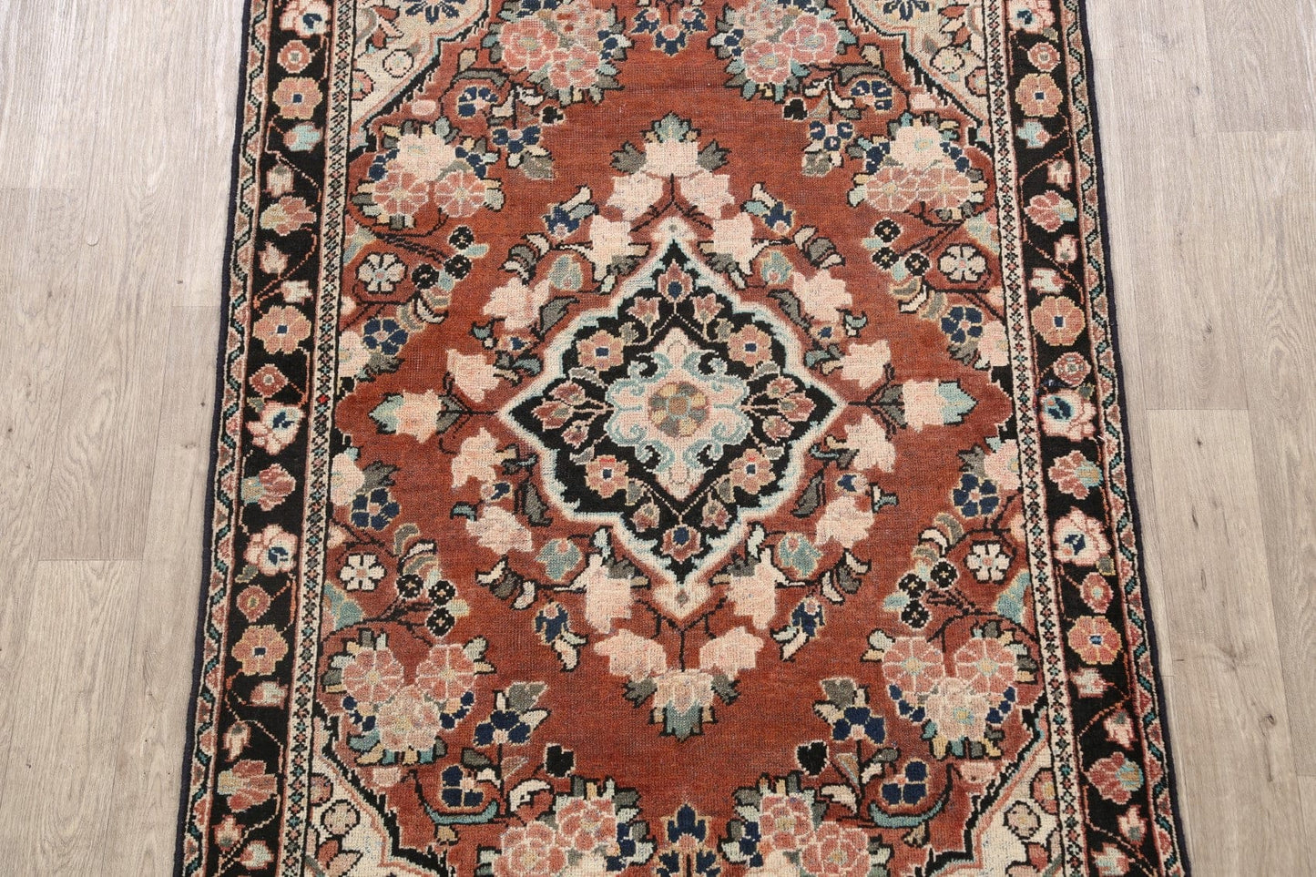 Antique Floral Mahal Persian Area Rug 4x6