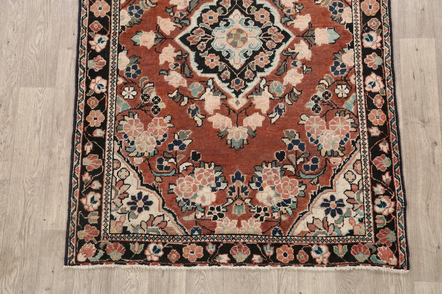 Antique Floral Mahal Persian Area Rug 4x6