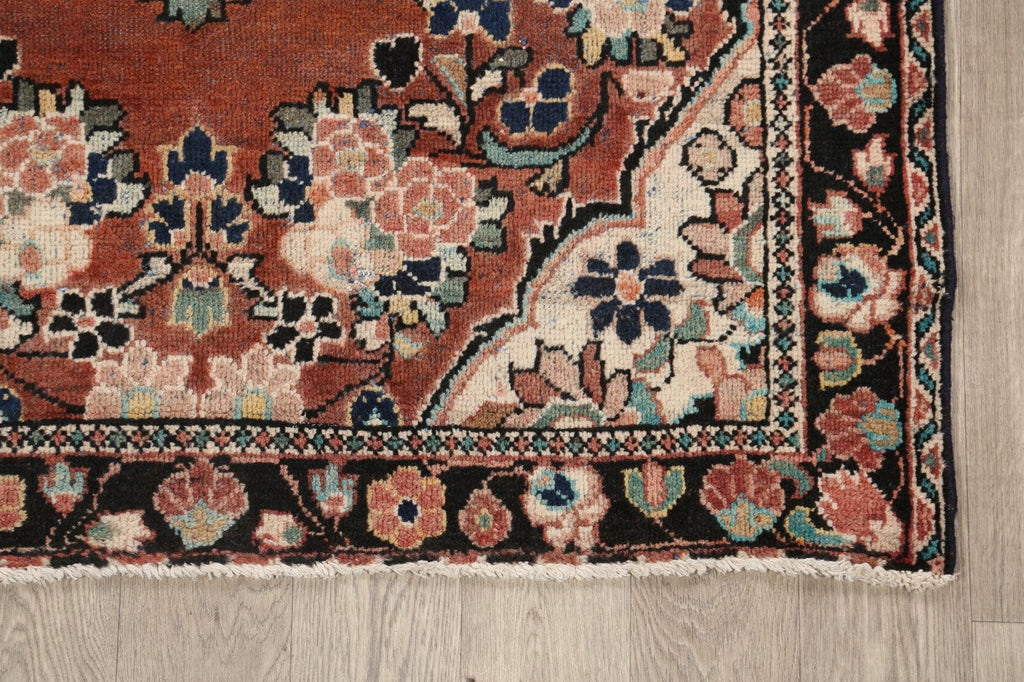 Antique Floral Mahal Persian Area Rug 4x6