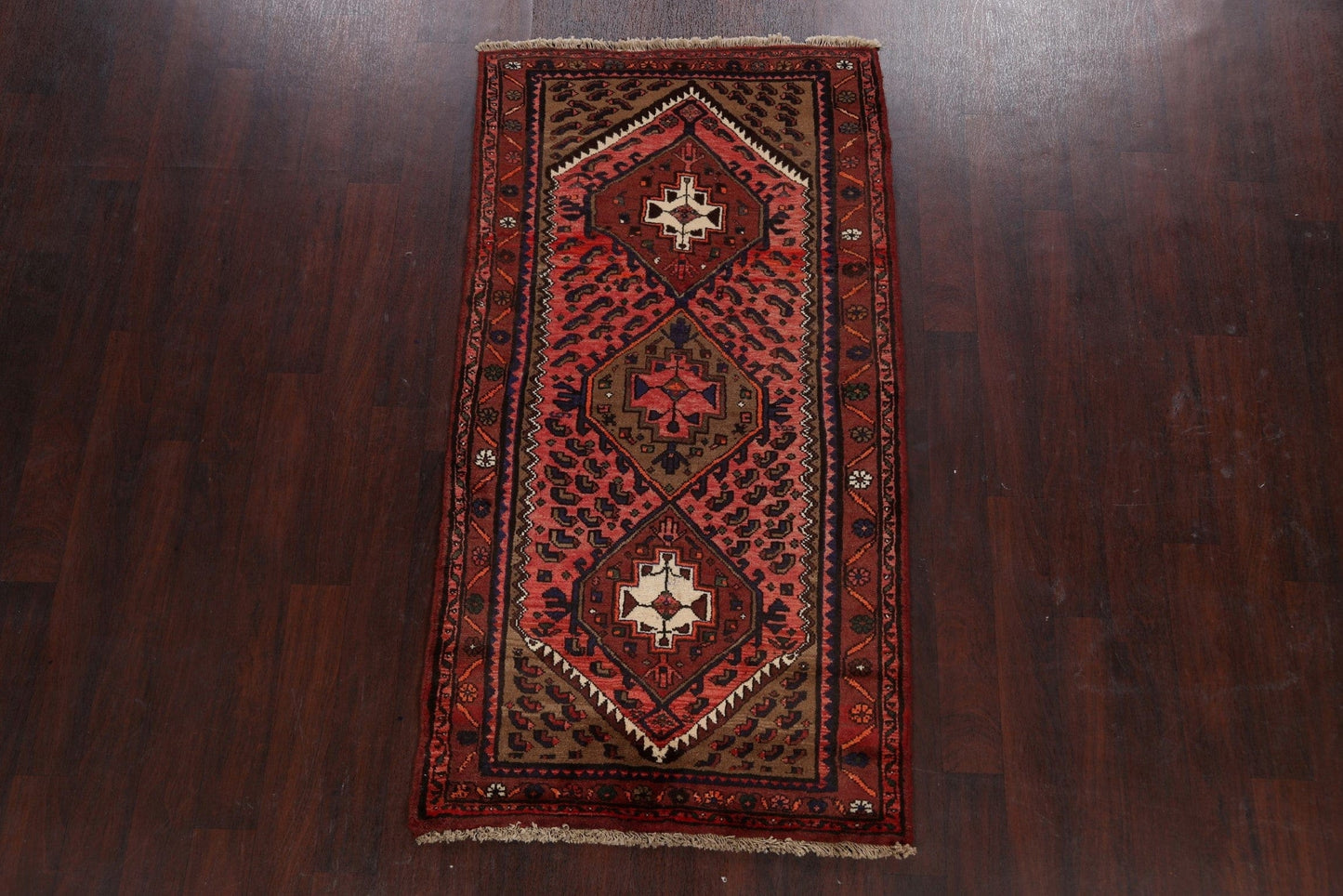 Tribal Hamedan Persian Area Rug 3x6