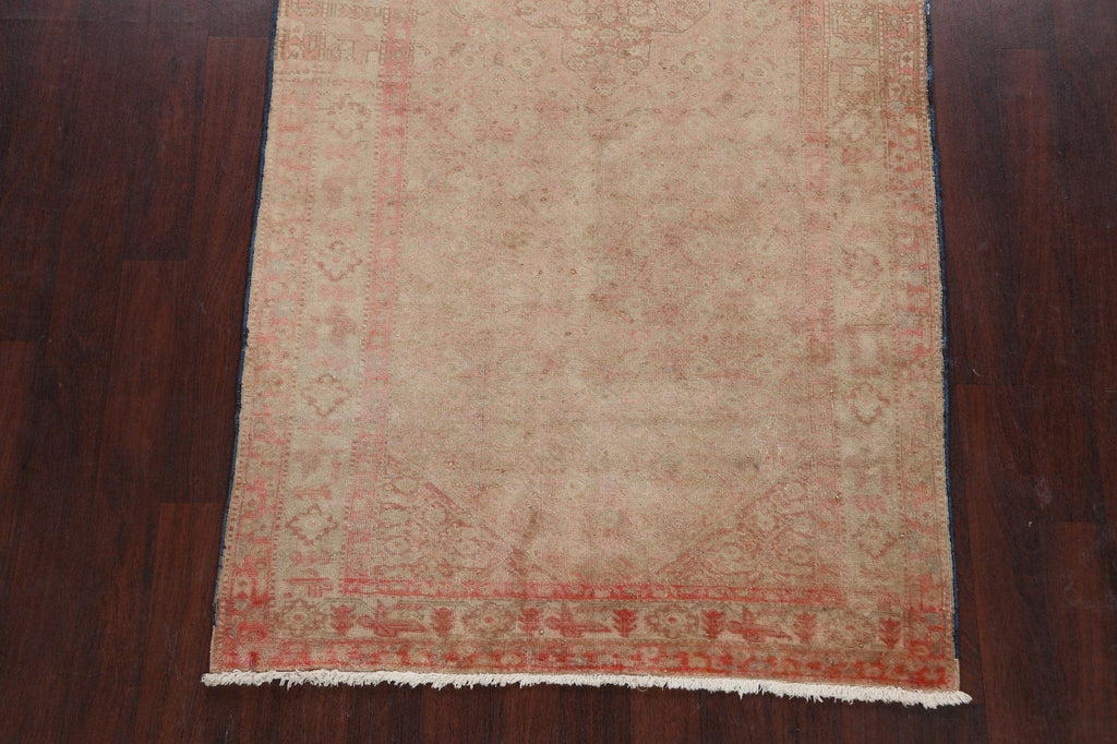 Antique Muted Sarouk Persian Runner Rug 5x10