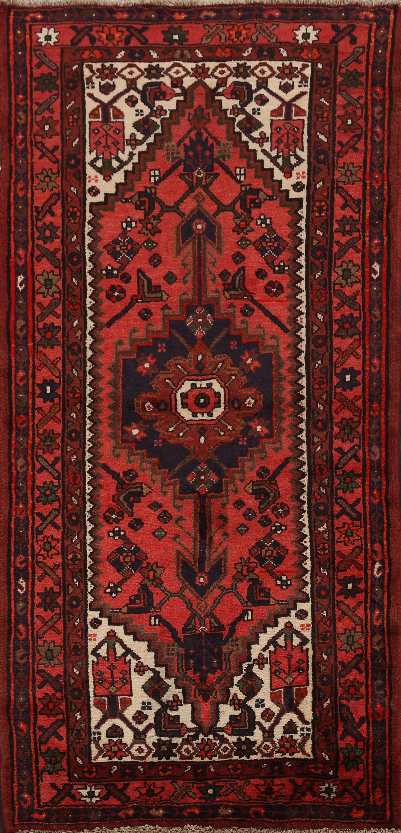 Tribal Vintage Hamedan Persian Area Rug 3x6