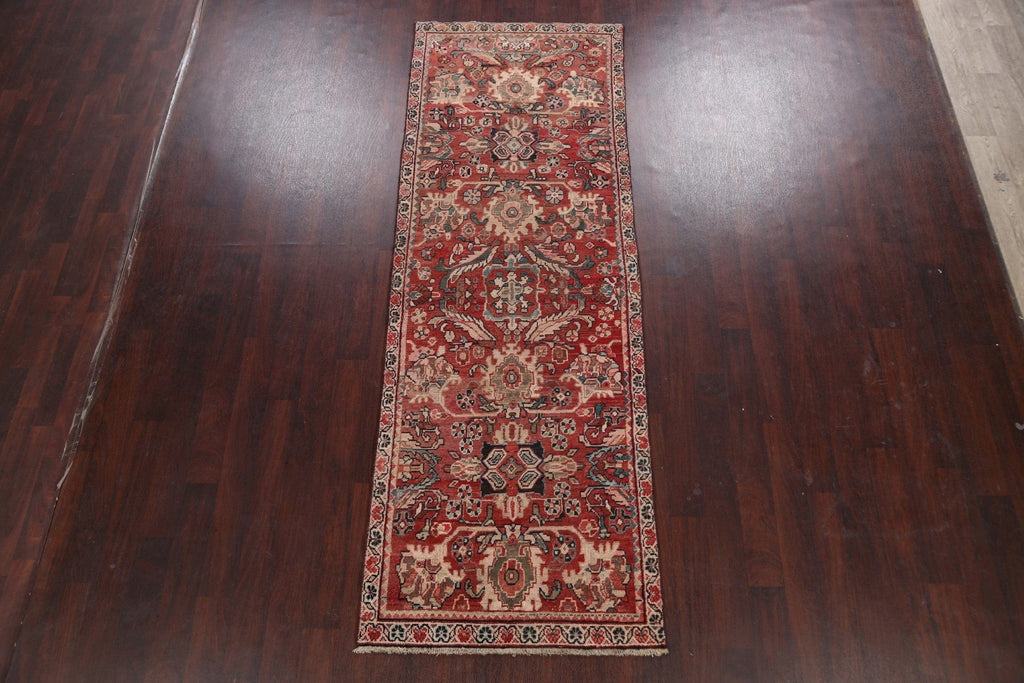 Antique Floral Mahal Persian Runner Rug 4x10