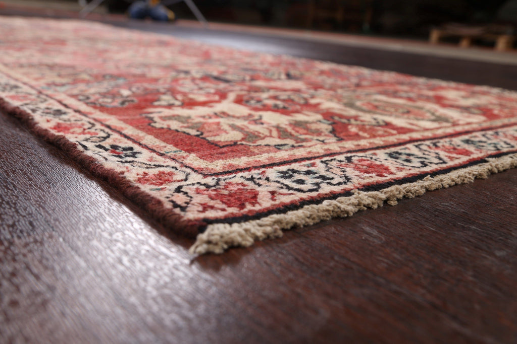 Antique Floral Mahal Persian Runner Rug 4x10