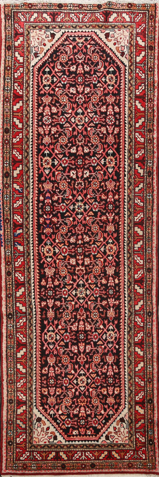 Tribal Hamedan Persian Runner Rug 4x10