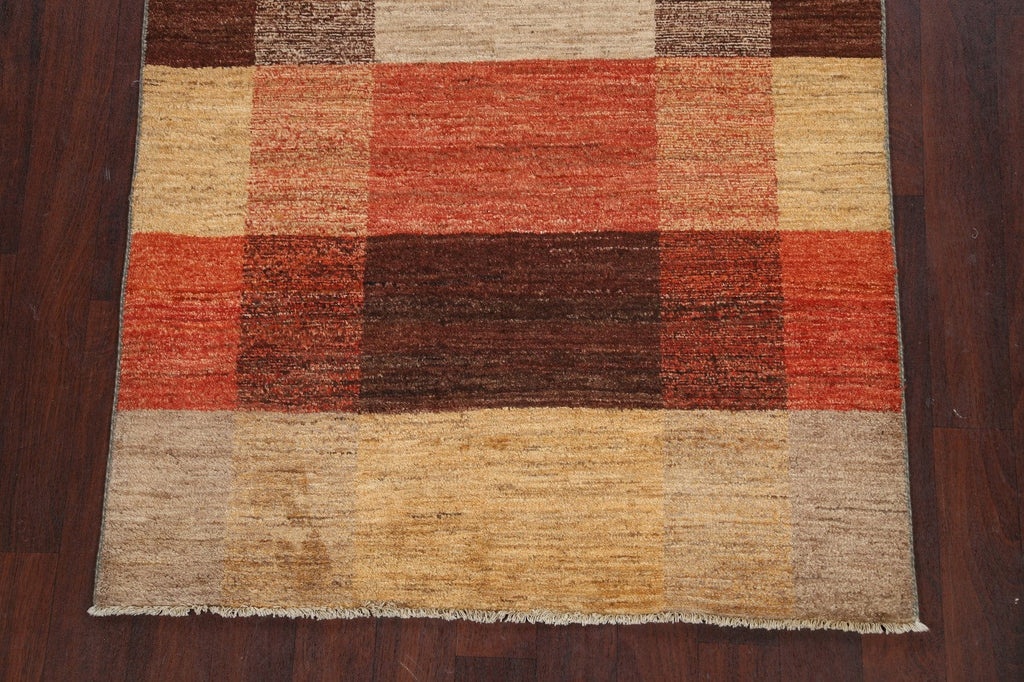 Checkered Gabbeh Kashkoli Oriental Area Rug 4x6