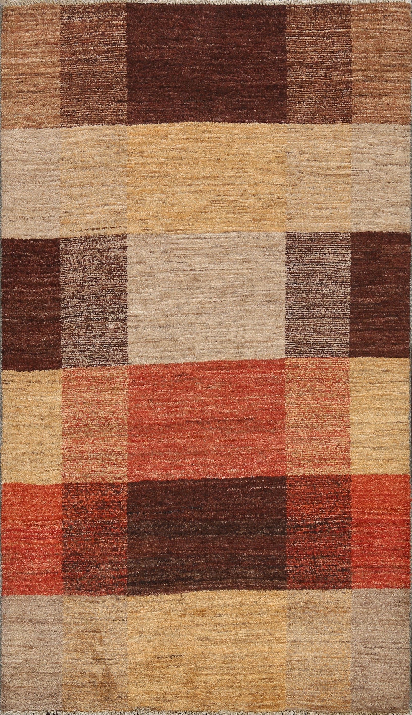 Checkered Gabbeh Kashkoli Oriental Area Rug 4x6