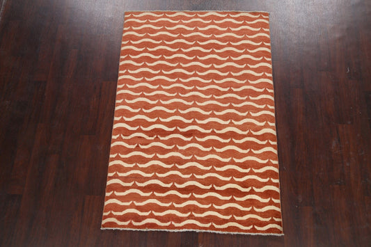 Geometric Gabbeh Kashkoli Oriental Area Rug 4x6