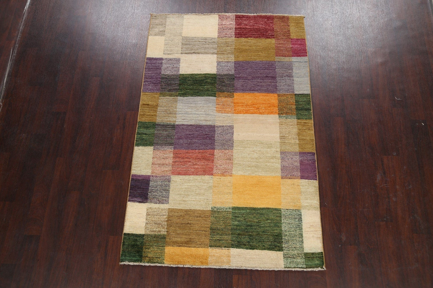 Checkered Gabbeh Kashkoli Oriental Area Rug 5x7