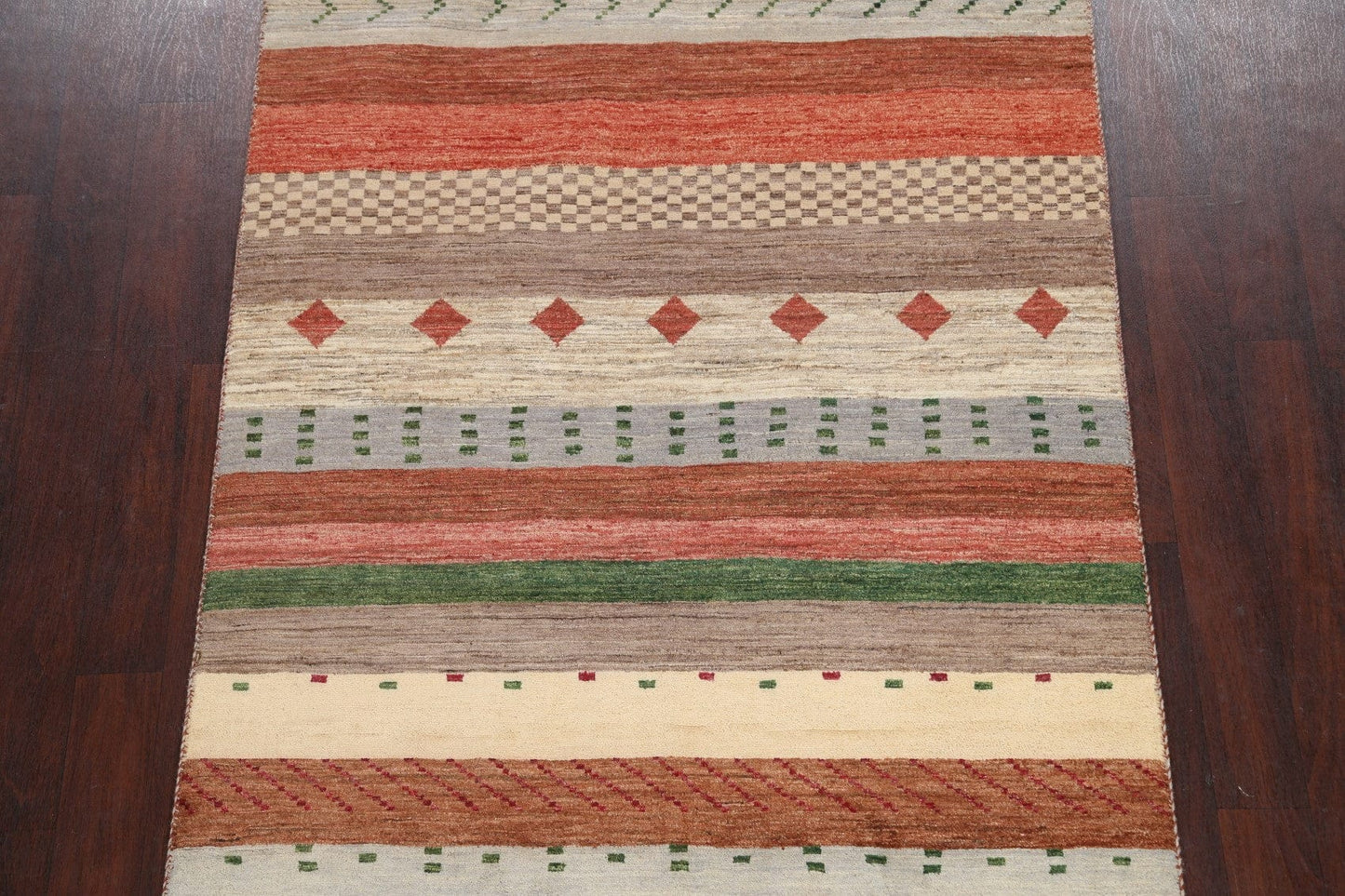 Striped Gabbeh Kashkoli Oriental Area Rug 5x7