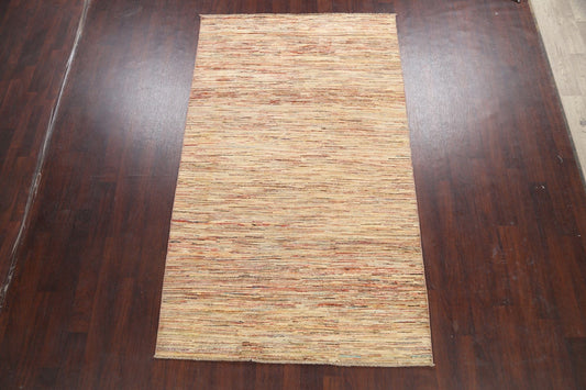 Contemporary Gabbeh Kashkoli Oriental Area Rug 5x9