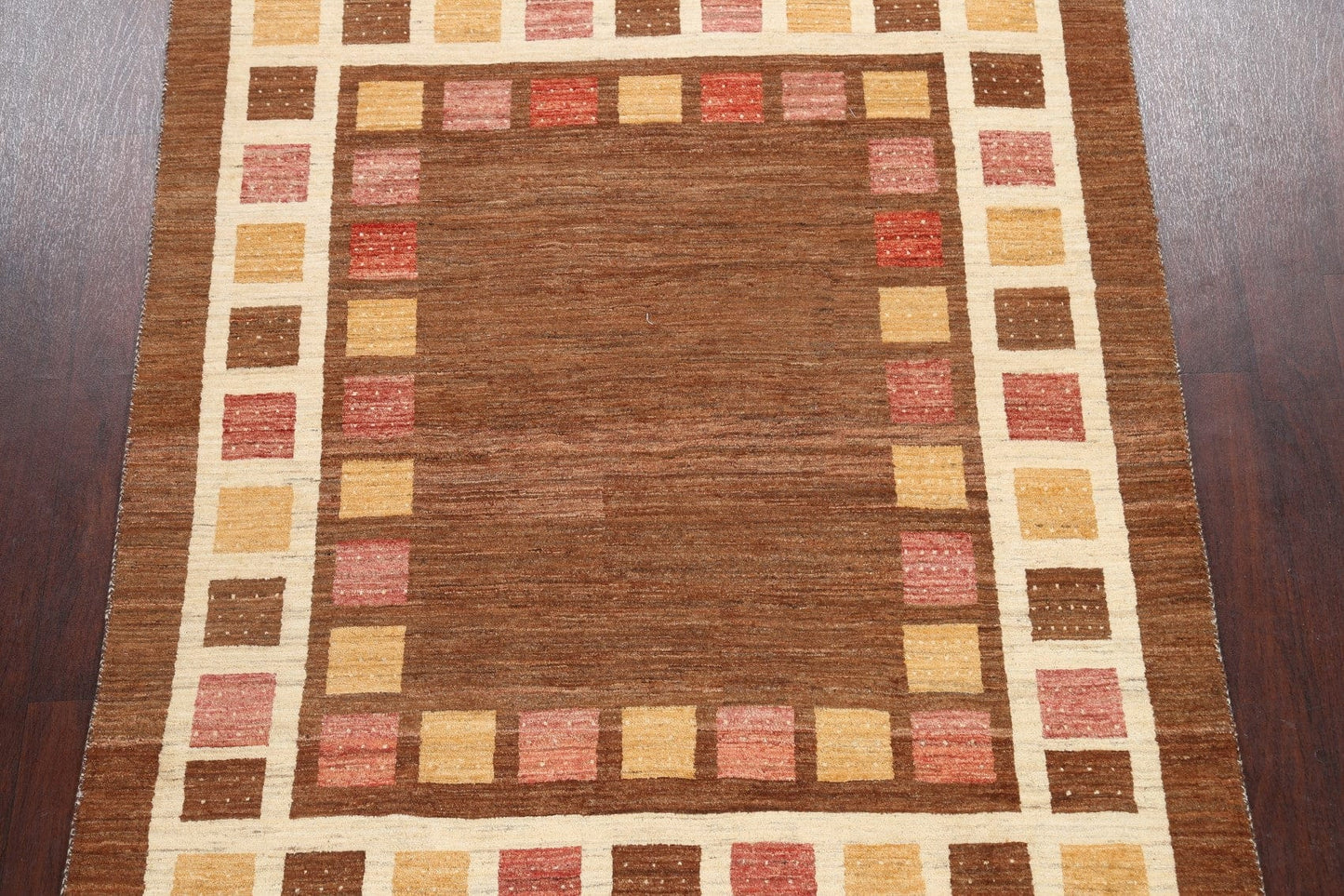 Contemporary Gabbeh Kashkoli Oriental Area Rug 5x7