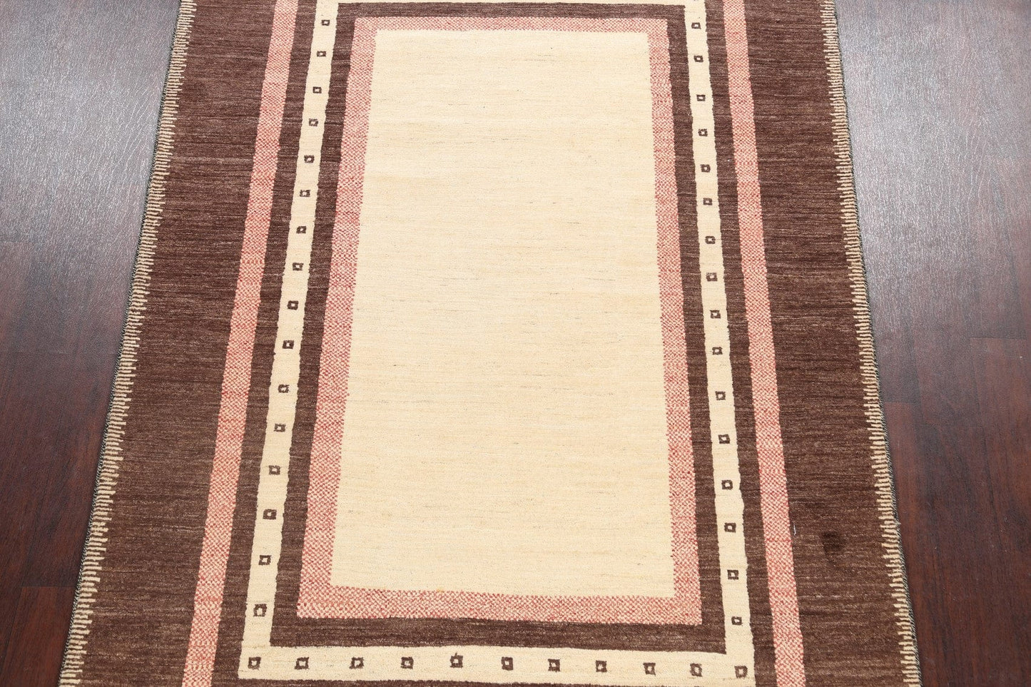 Bordered Gabbeh Kashkoli Oriental Area Rug 5x8