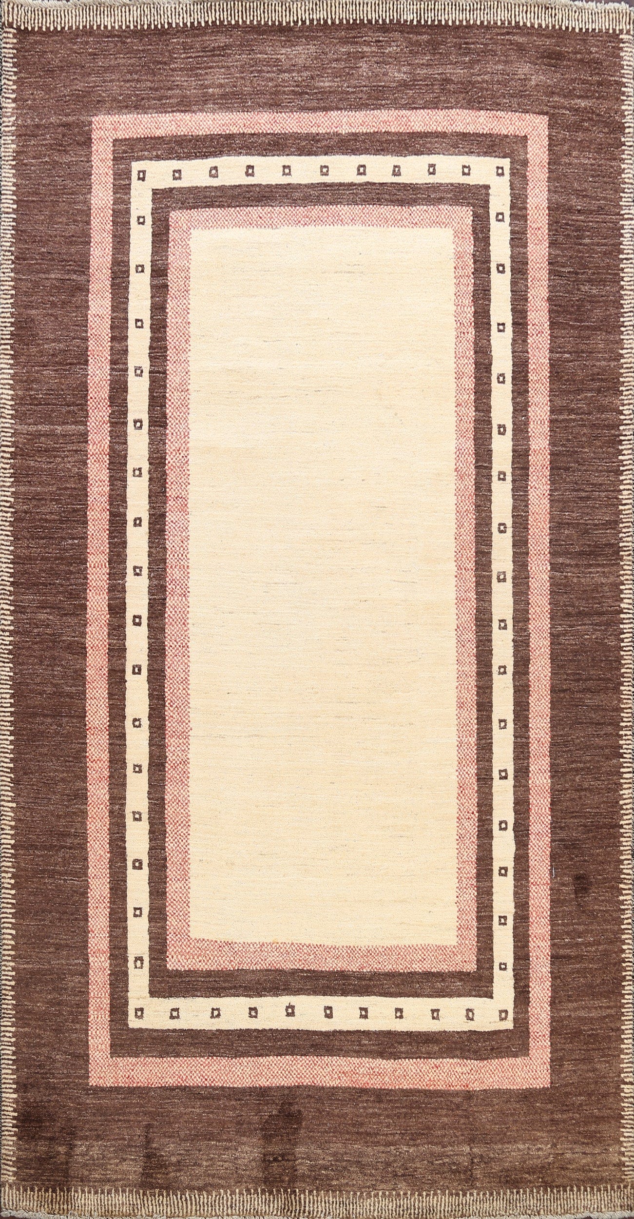 Bordered Gabbeh Kashkoli Oriental Area Rug 5x8