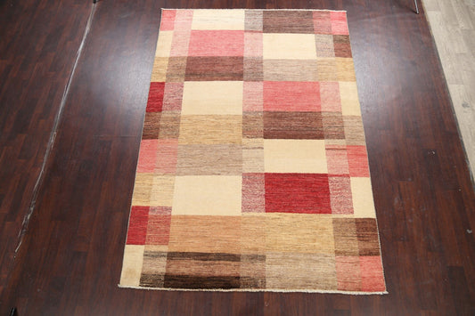 Checkered Gabbeh Kashkoli Oriental Area Rug 6x9