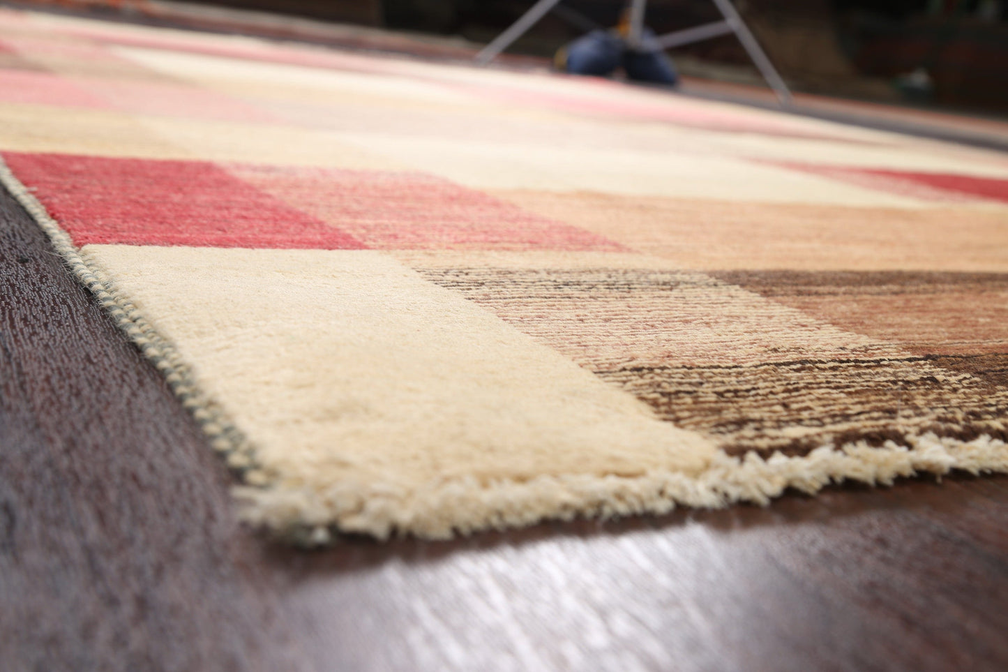 Checkered Gabbeh Kashkoli Oriental Area Rug 6x9