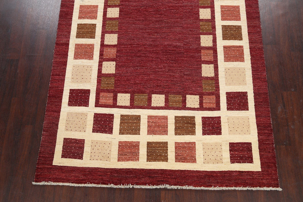 Geometric Gabbeh Kashkoli Oriental Area Rug 7x10