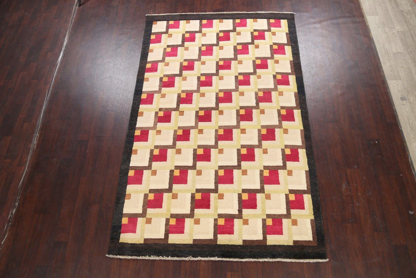 Geometric Gabbeh Kashkoli Oriental Area Rug 6x10