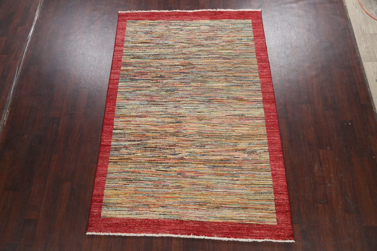 Bordered Gabbeh Kashkoli Oriental Area Rug 6x8