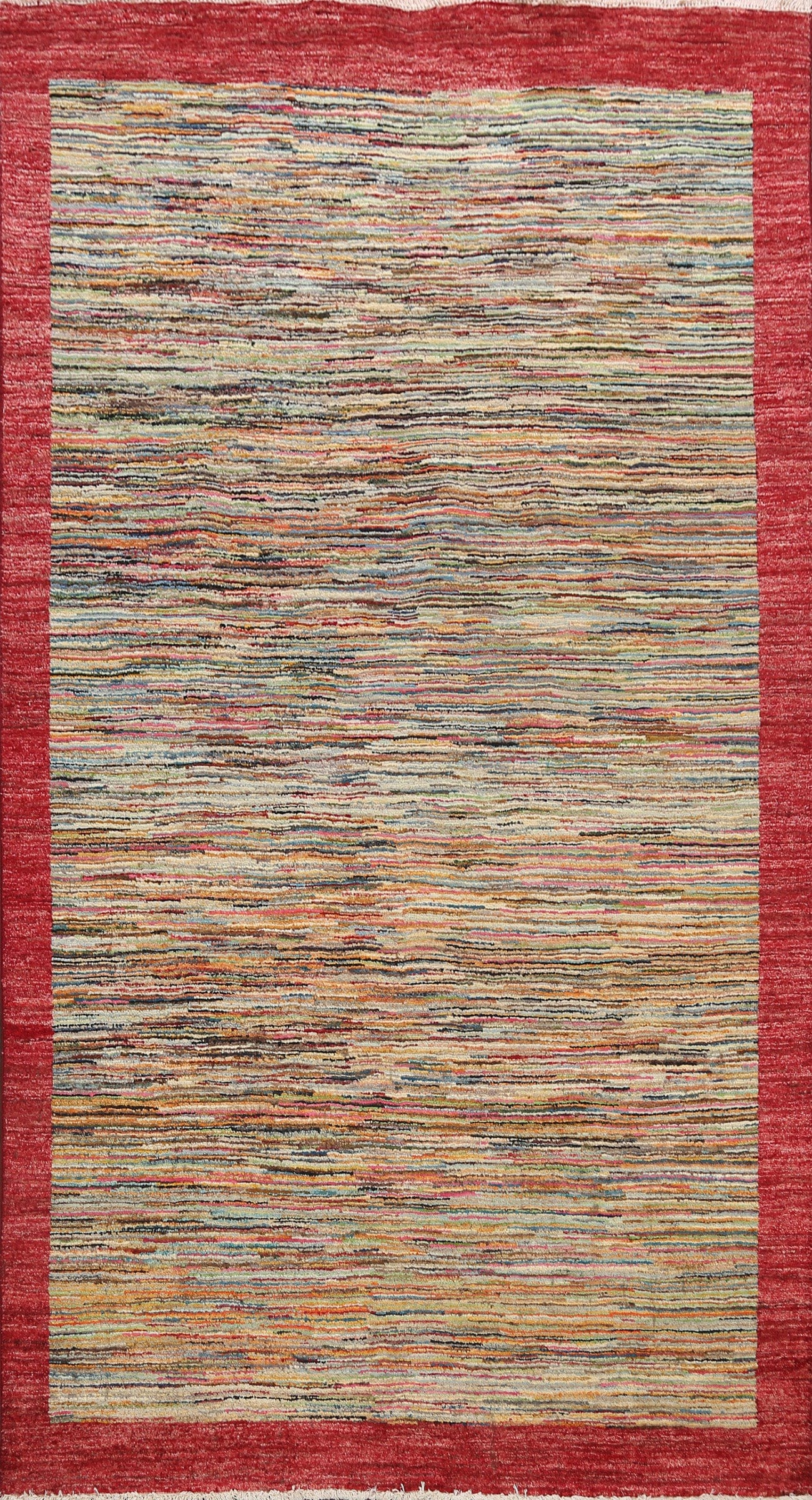 Bordered Gabbeh Kashkoli Oriental Area Rug 6x8