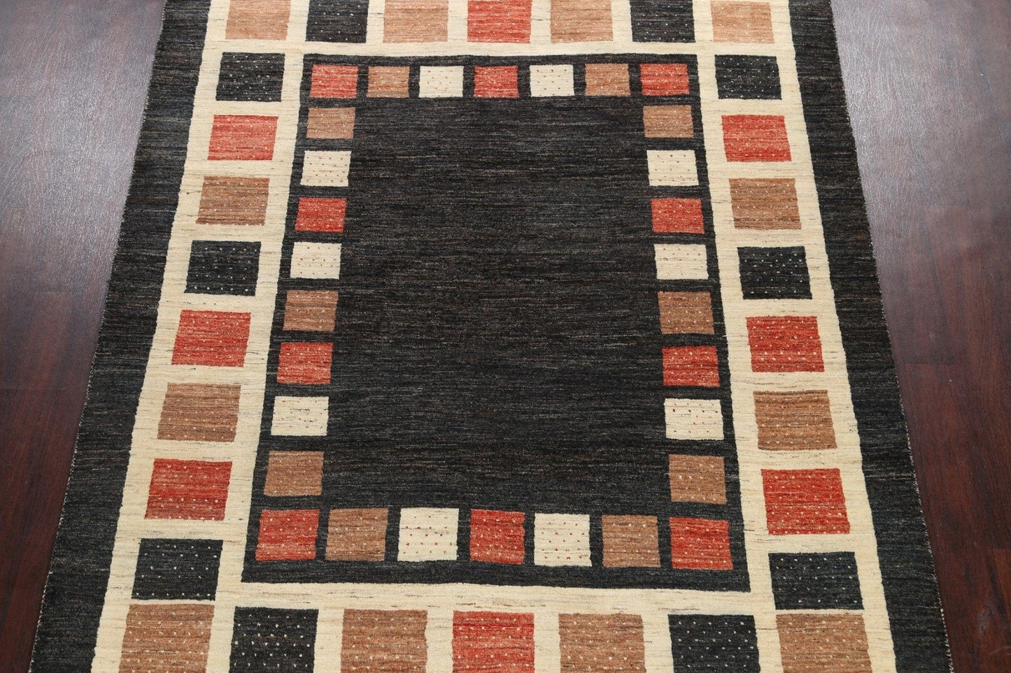 Checkered Gabbeh Kashkoli Oriental Area Rug 7x10