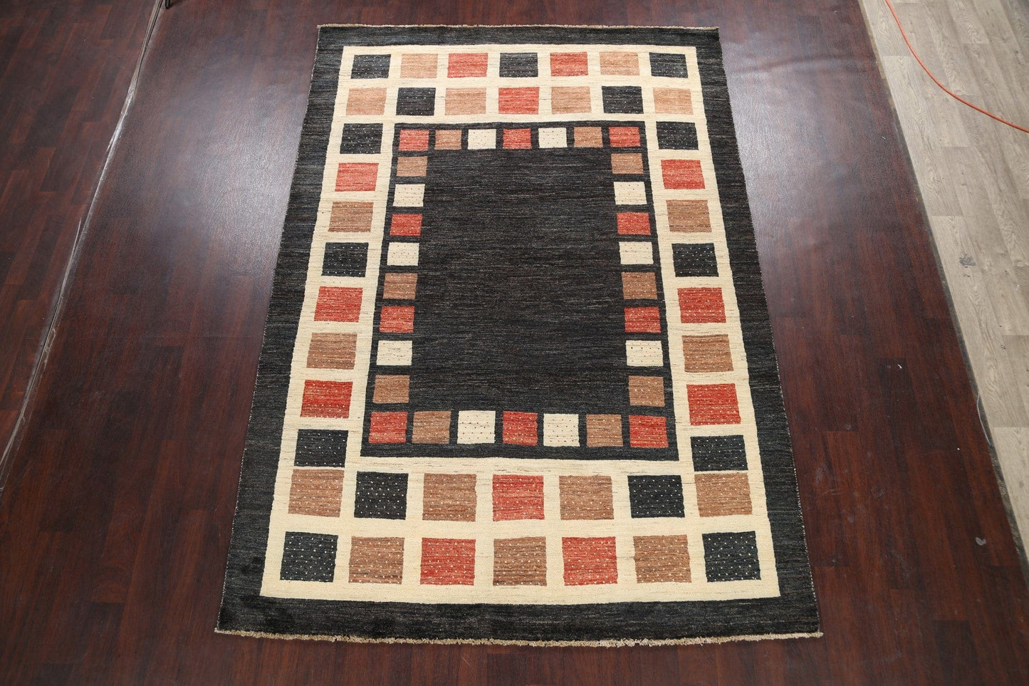 Checkered Gabbeh Kashkoli Oriental Area Rug 7x10