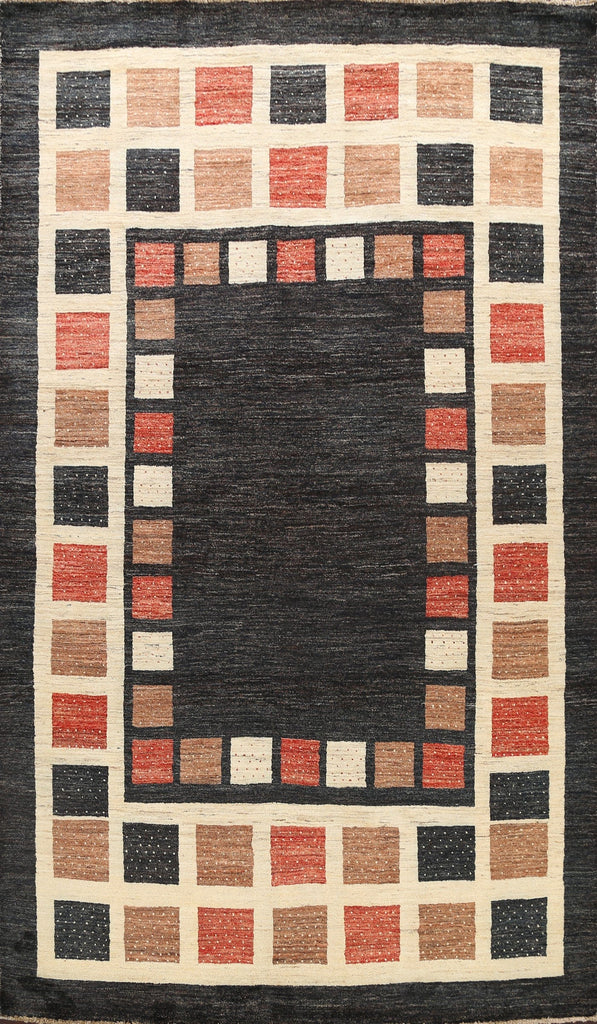 Checkered Gabbeh Kashkoli Oriental Area Rug 7x10