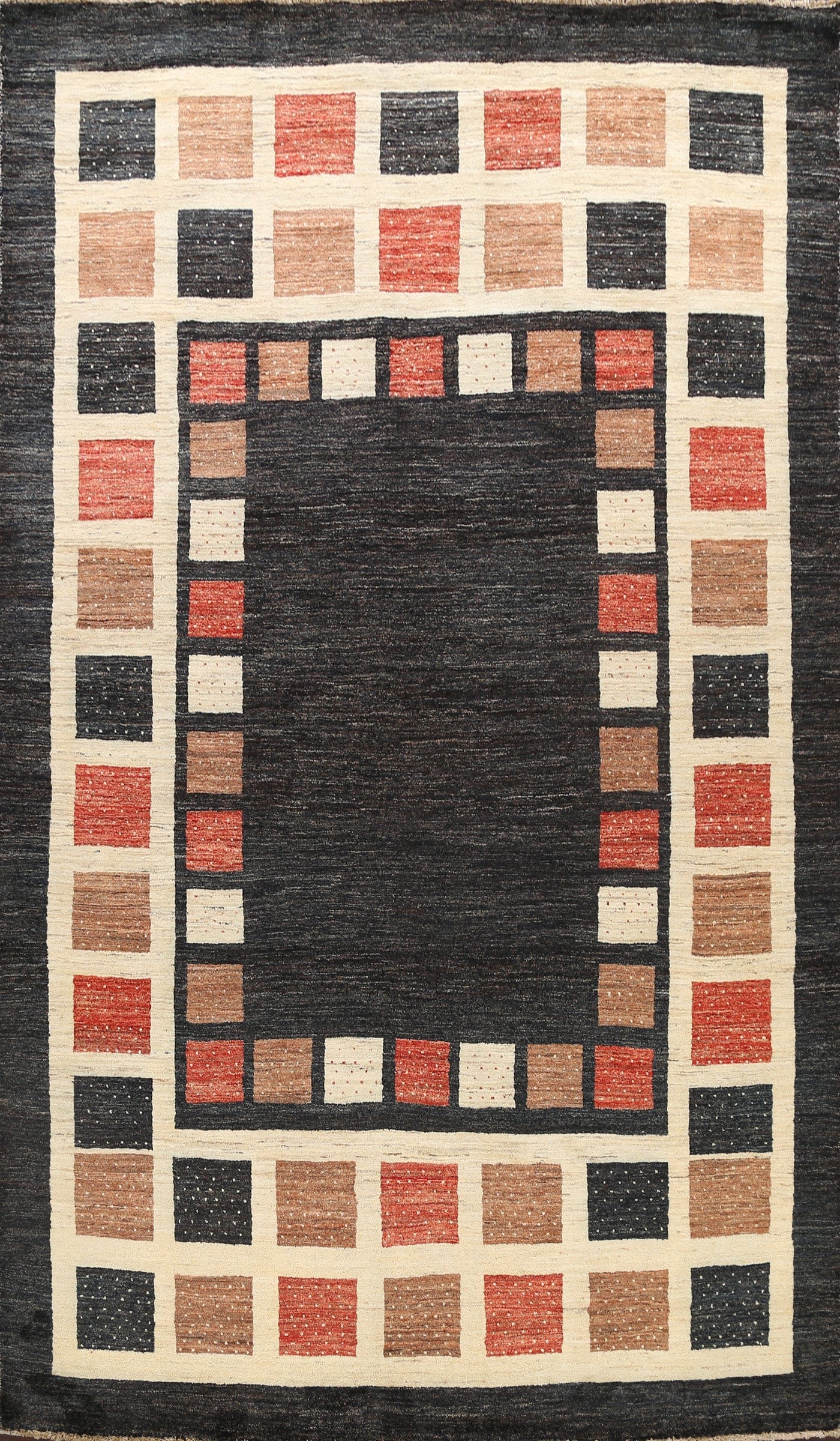 Checkered Gabbeh Kashkoli Oriental Area Rug 7x10