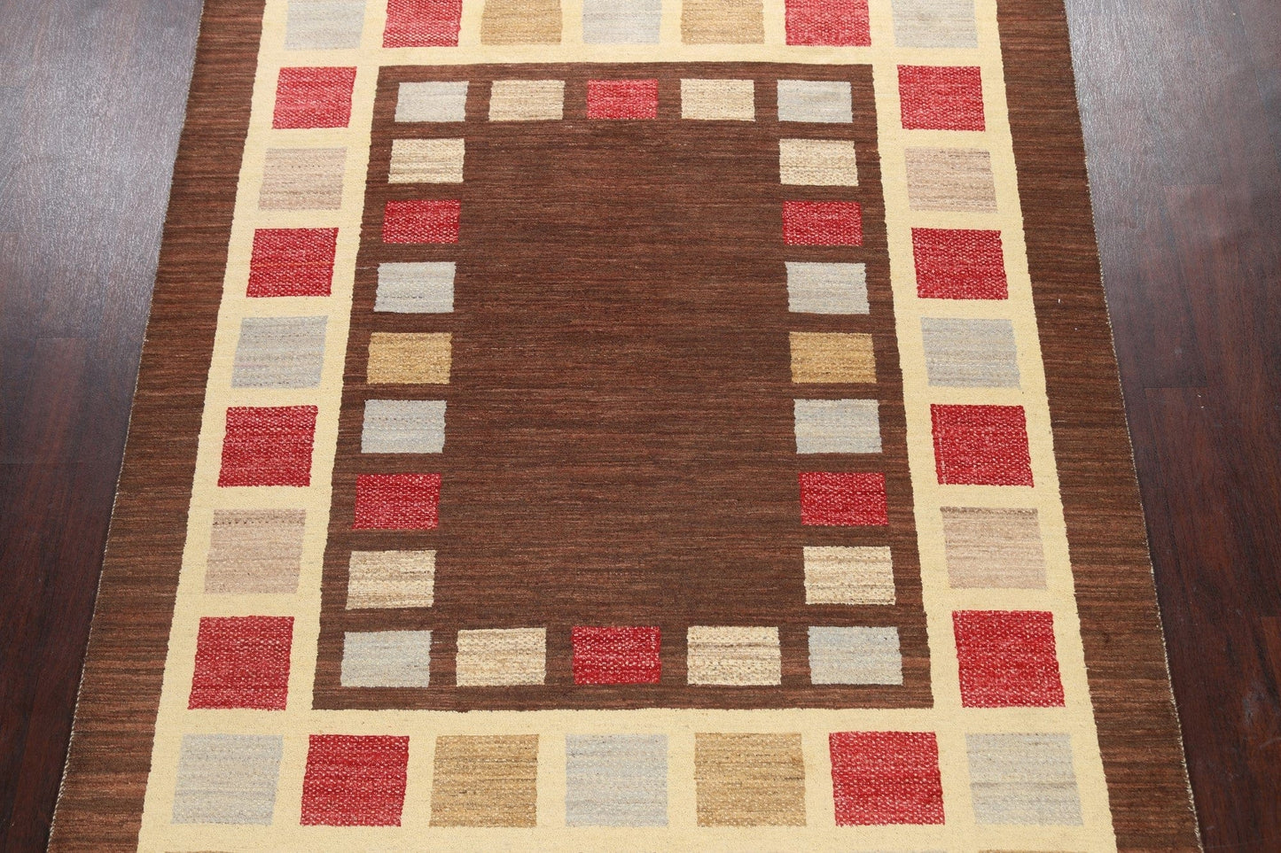 Checkered Gabbeh Kashkoli Oriental Area Rug 6x9