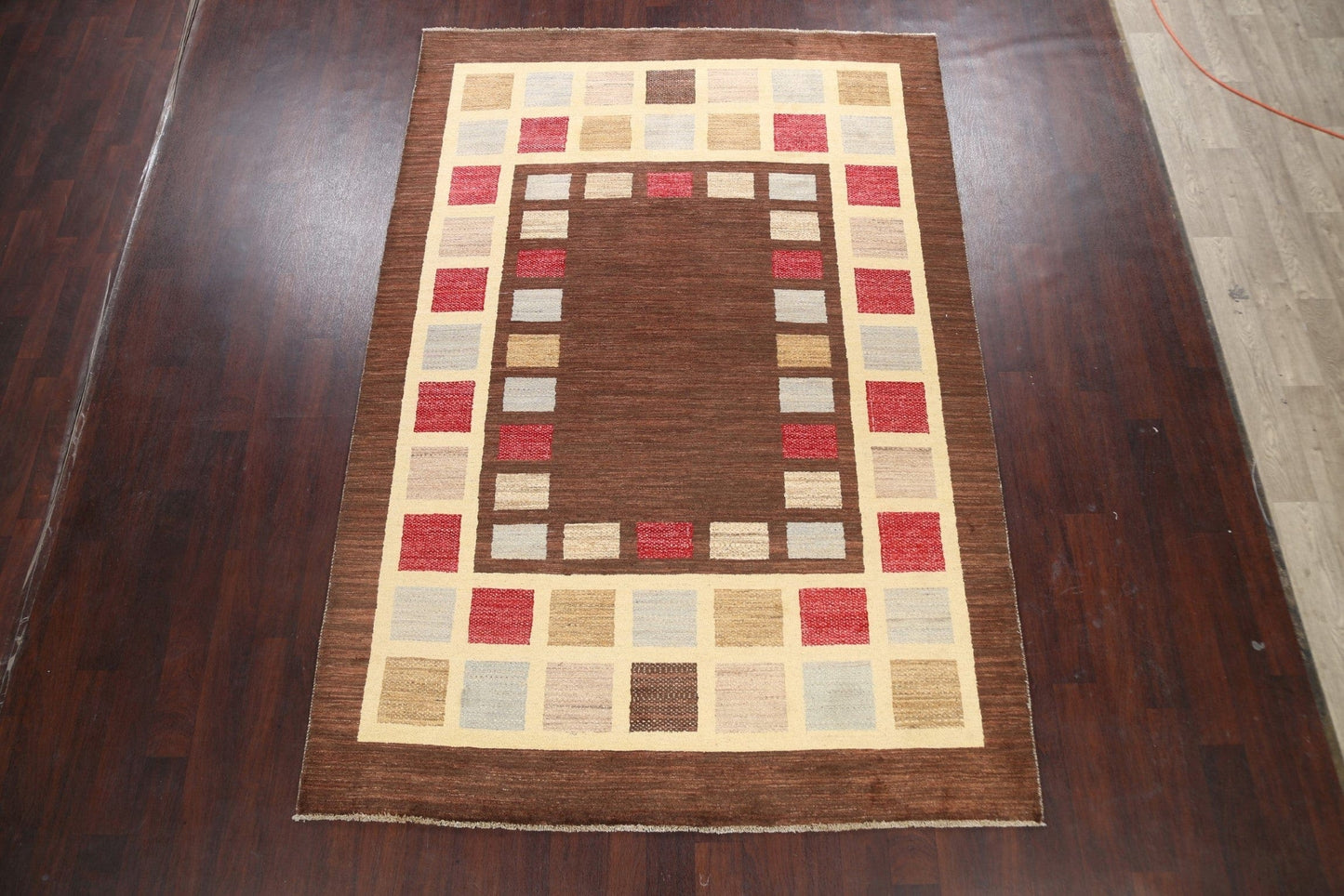 Checkered Gabbeh Kashkoli Oriental Area Rug 6x9