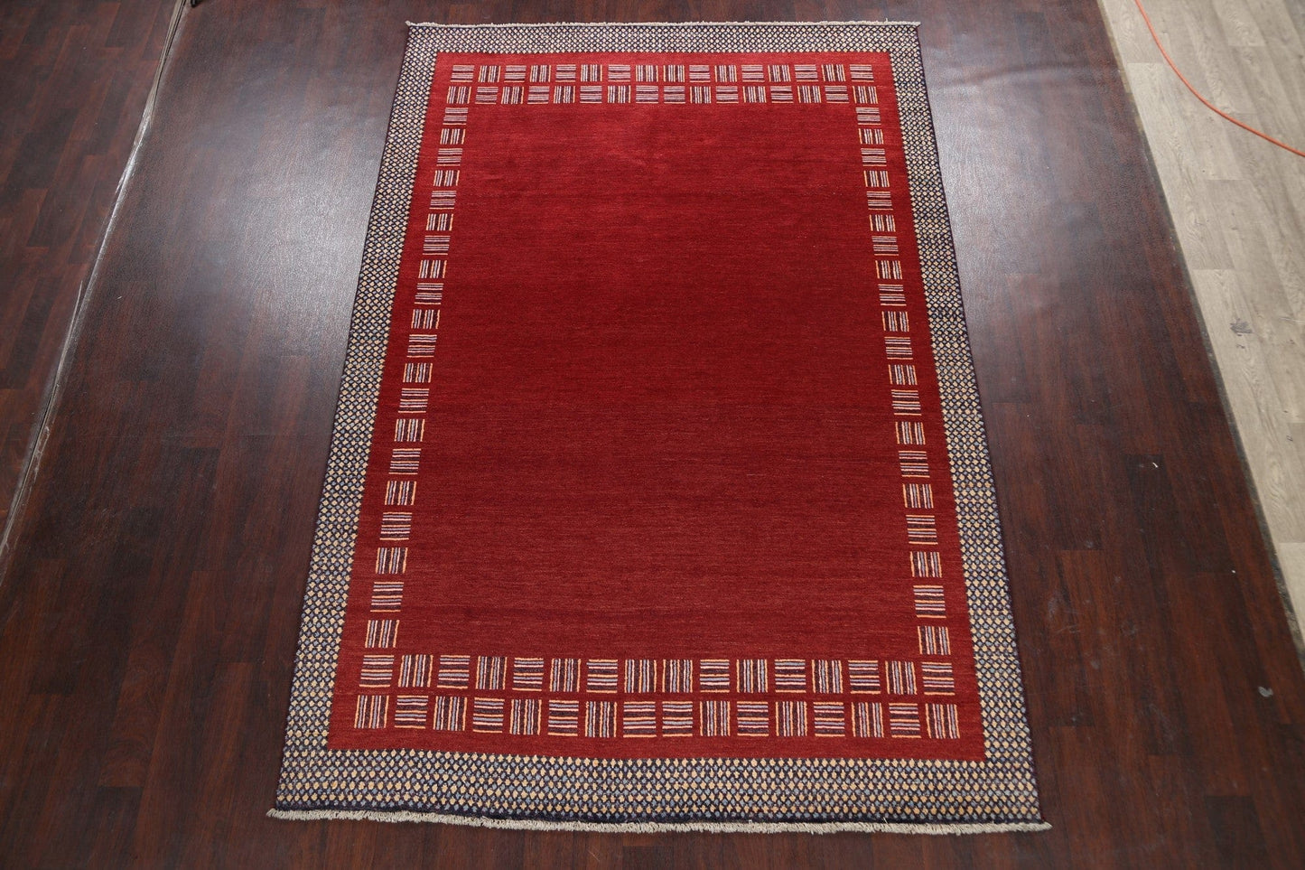 Bordered Gabbeh Kashkoli Oriental Area Rug 6x10