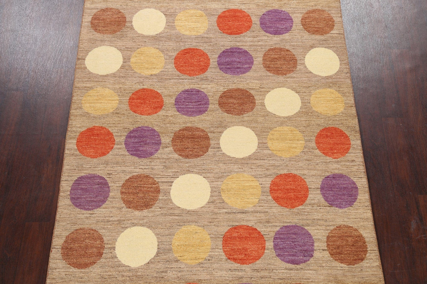 Polka Dot Gabbeh Kashkoli Oriental Area Rug 6x8