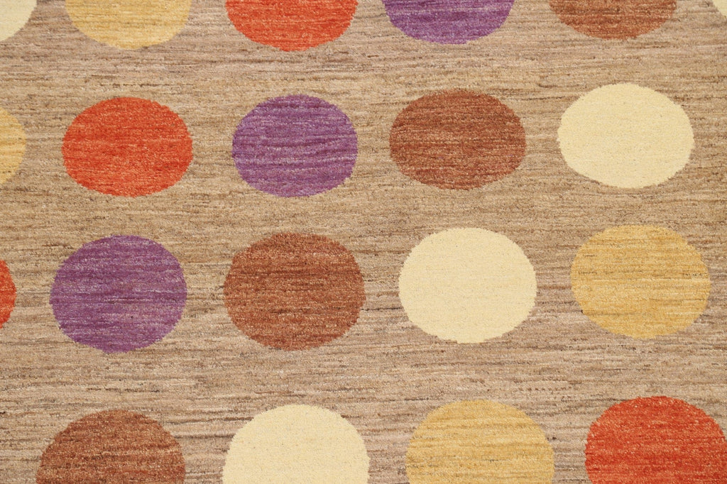 Polka Dot Gabbeh Kashkoli Oriental Area Rug 6x8