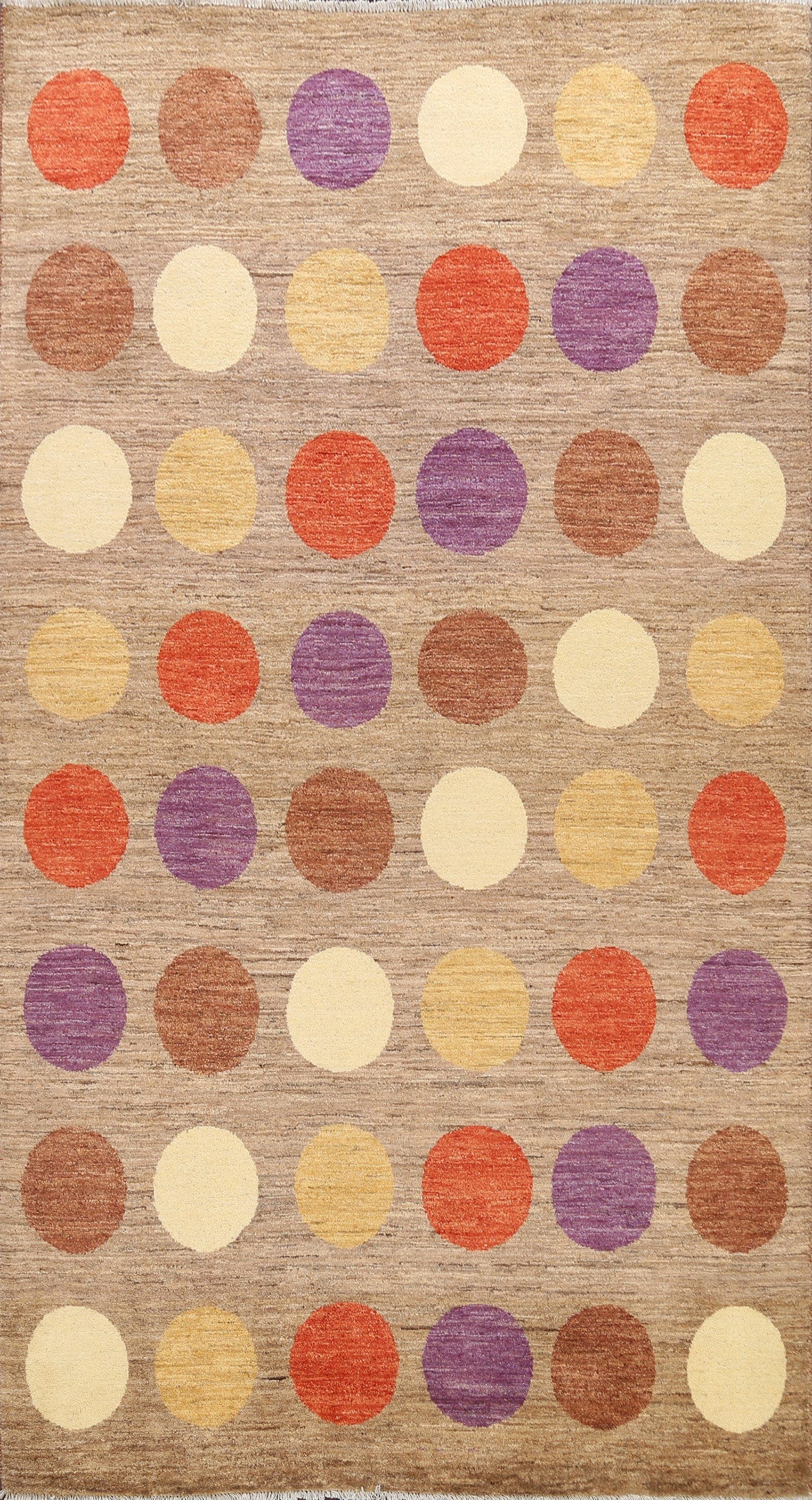 Polka Dot Gabbeh Kashkoli Oriental Area Rug 6x8