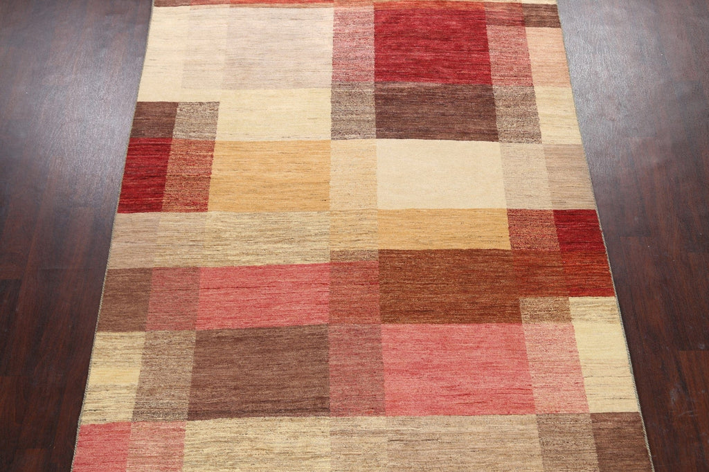 Checkered Gabbeh Kashkoli Oriental Area Rug 6x9