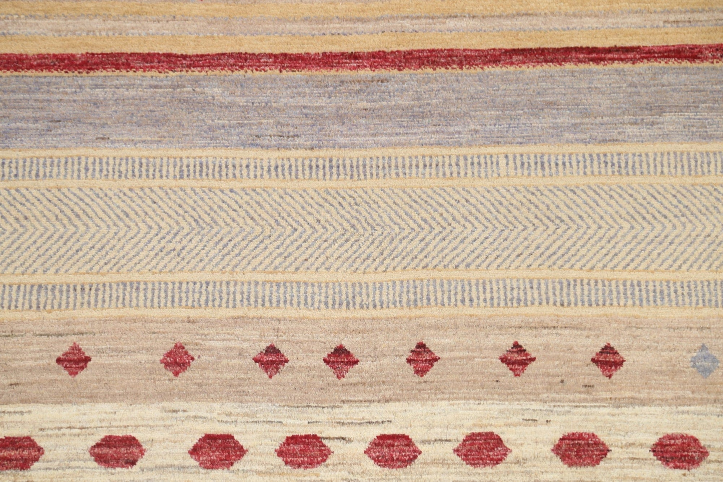 Striped Gabbeh Kashkoli Oriental Area Rug 6x6 Round