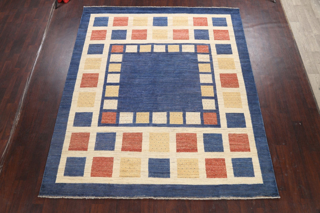 Checkered Gabbeh Kashkoli Oriental Area Rug 8x10