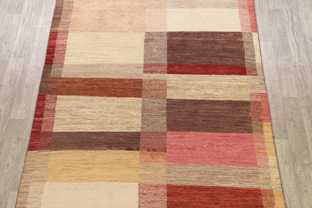 Modern Gabbeh Kashkoli Oriental Area Rug 6x10