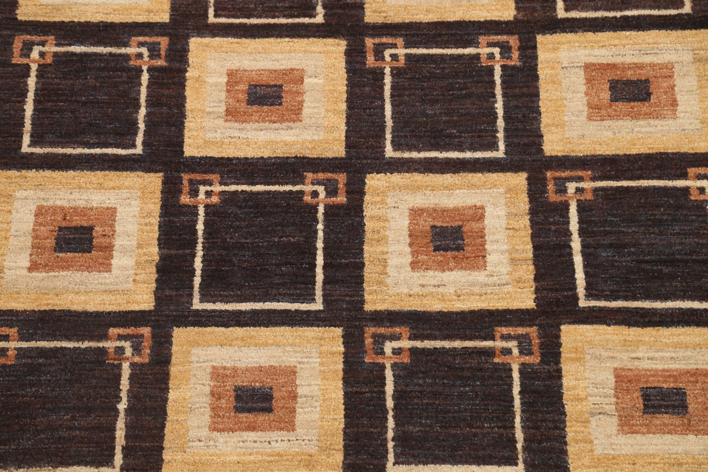 Modern Geometric Gabbeh Kashkoli Oriental Area Rug 7x10