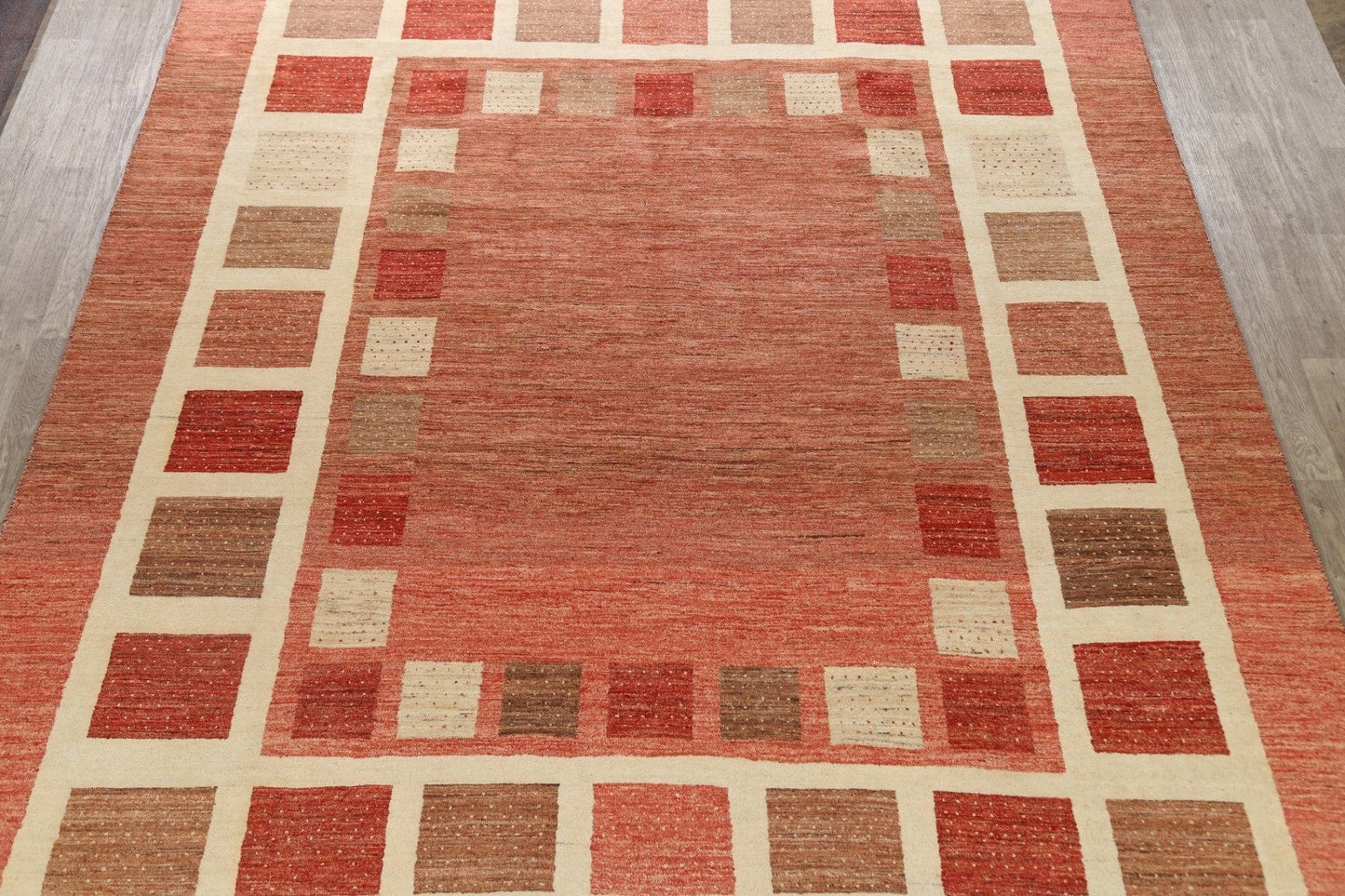 Checkered Gabbeh Kashkoli Oriental Area Rug 10x14