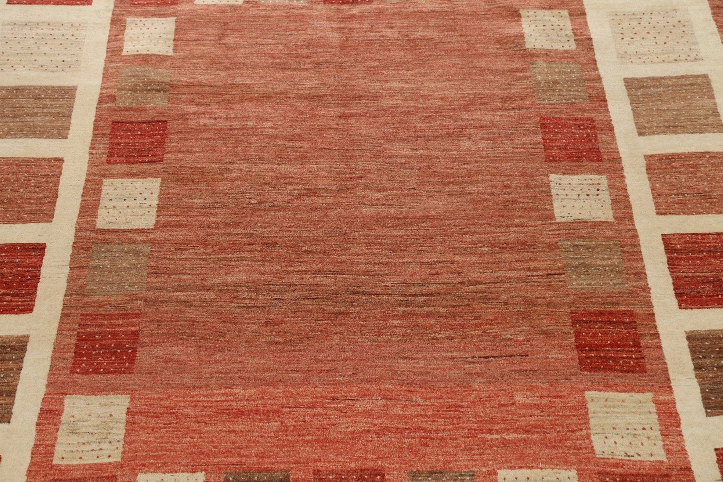 Checkered Gabbeh Kashkoli Oriental Area Rug 10x14