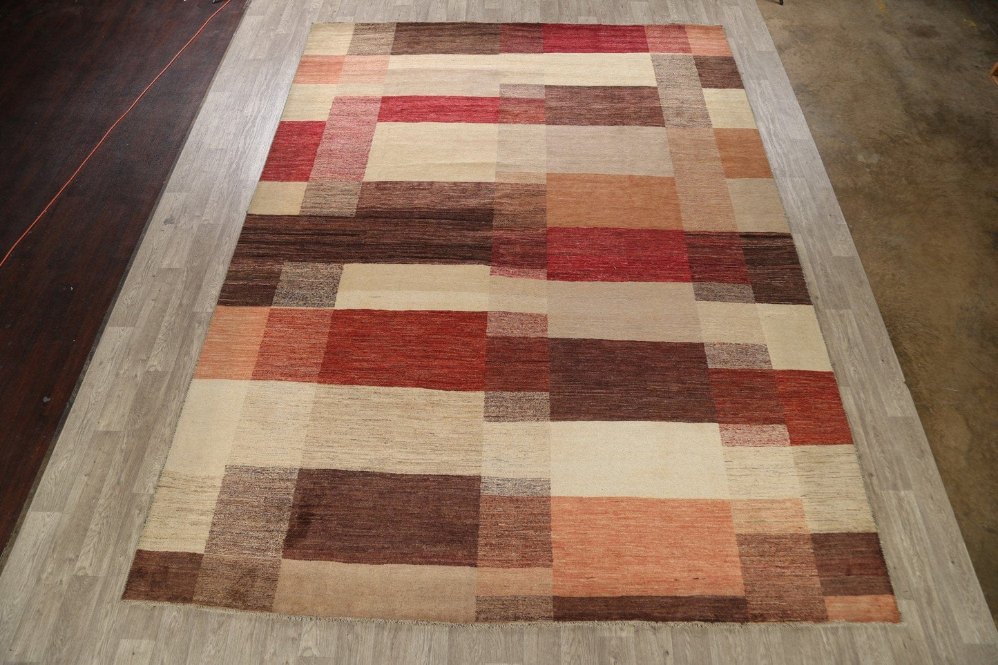 Checkered Gabbeh Kashkoli Oriental Area Rug 10x14