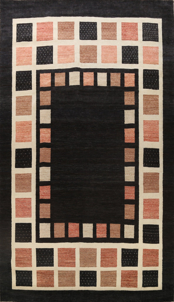 Checkered Gabbeh Kashkoli Oriental Area Rug 10x14