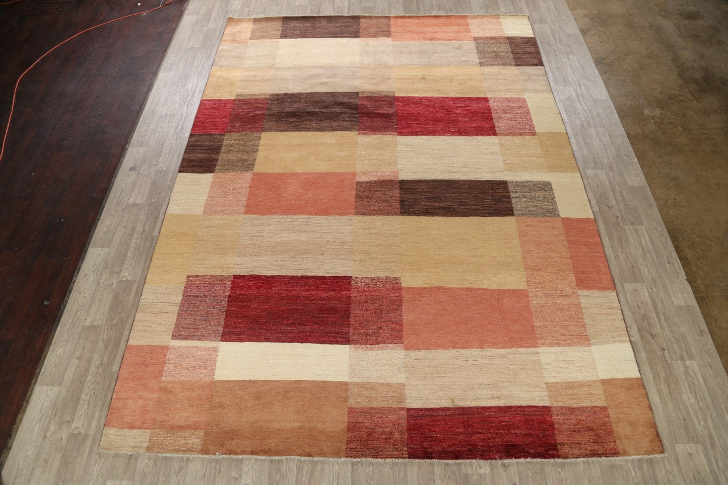 Checkered Gabbeh Kashkoli Oriental Area Rug 10x14