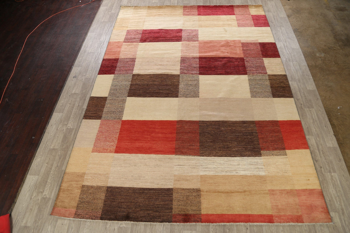 Checkered Gabbeh Kashkoli Oriental Area Rug 10x14